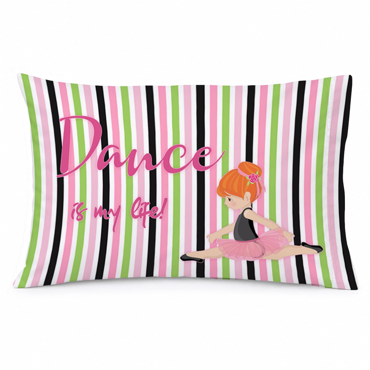 Ballet Dance is my Life Red Standard Pillowcase Lightweight Super Soft Easy Care Decorative Artwork Pillowcase, Standard
