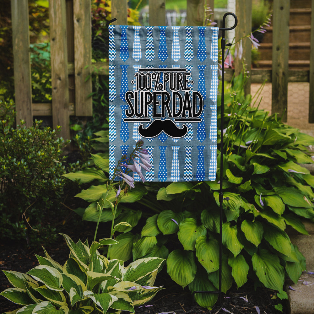100% Pure Dad Garden Flag Mailbox Decorative Yard Banner Outside Patio Artwork for Flower Beds, Garden Size, Multicolor