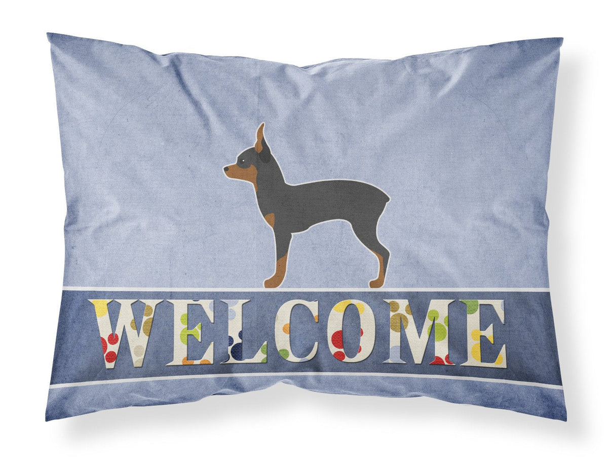 Toy Fox Terrier Welcome Standard Pillowcase Lightweight Super Soft Easy Care Decorative Artwork Pillowcase, Standard