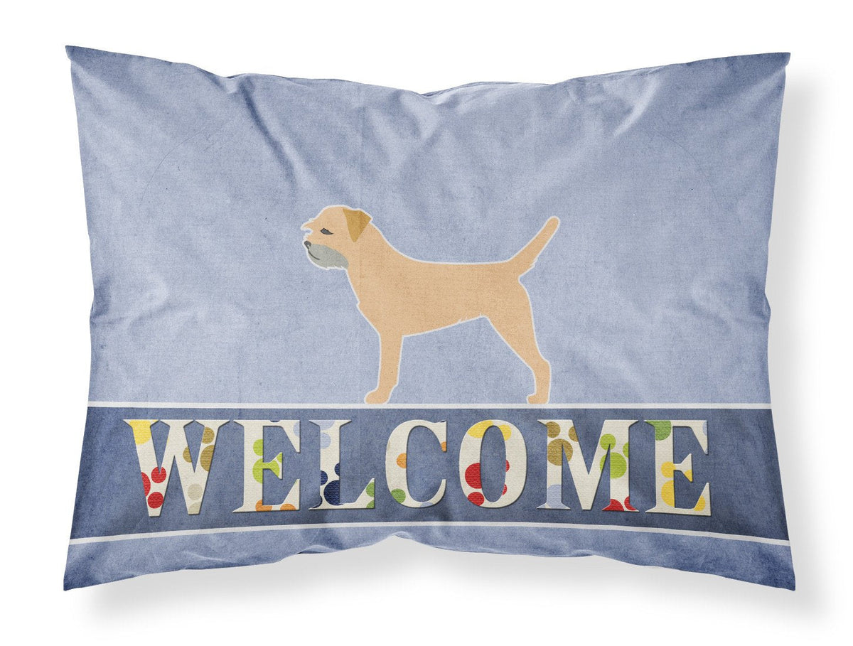 Border Terrier Welcome Standard Pillowcase Lightweight Super Soft Easy Care Decorative Artwork Pillowcase, Standard