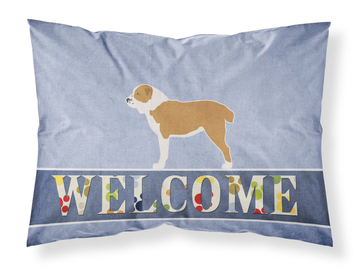 Central Asian Shepherd Dog Welcome Standard Pillowcase Lightweight Super Soft Easy Care Decorative Artwork Pillowcase, Standard
