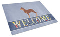 Australian Kelpie Dog Welcome Cutting Board Tempered Glass Kitchen Cutting Surface, Heat Resistant Chopping, Non-Slip Feet, Food Prep & Serving