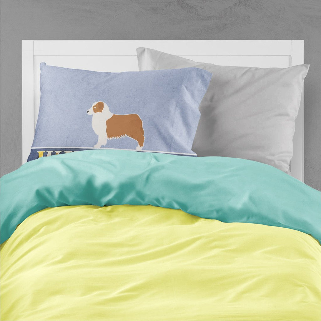 Australian Shepherd Dog Welcome Standard Pillowcase Lightweight Super Soft Easy Care Decorative Artwork Pillowcase, Standard