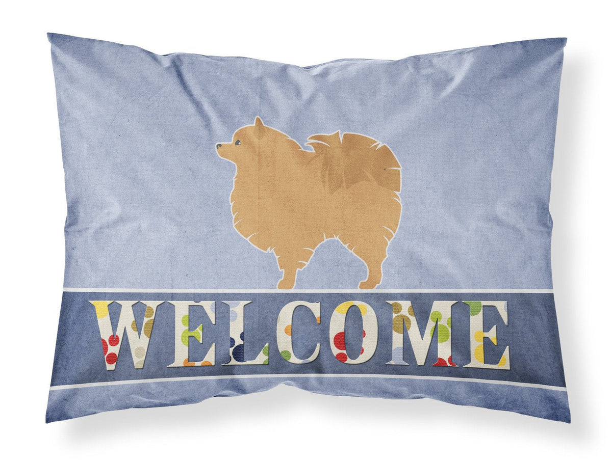 Pomeranian Welcome Standard Pillowcase Lightweight Super Soft Easy Care Decorative Artwork Pillowcase, Standard