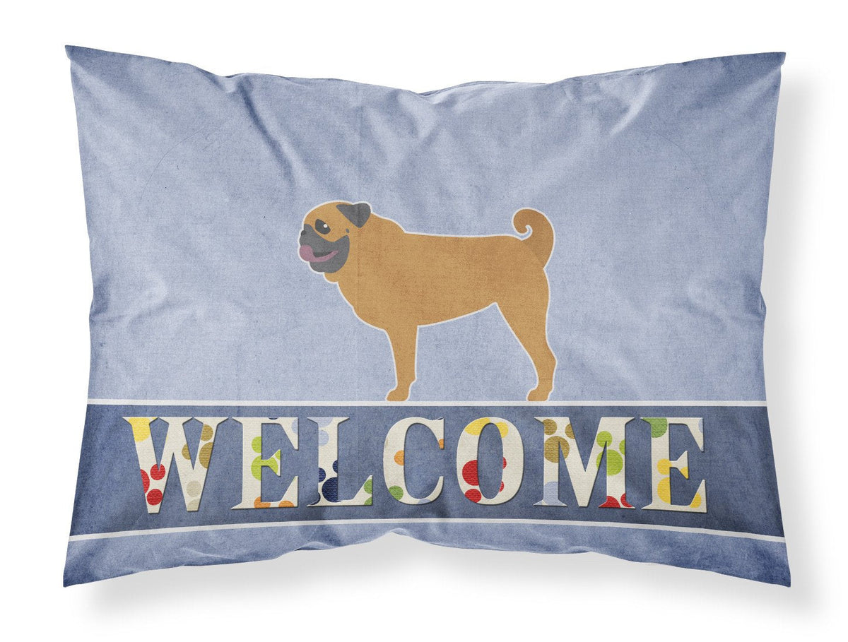 Pug Welcome Standard Pillowcase Lightweight Super Soft Easy Care Decorative Artwork Pillowcase, Standard