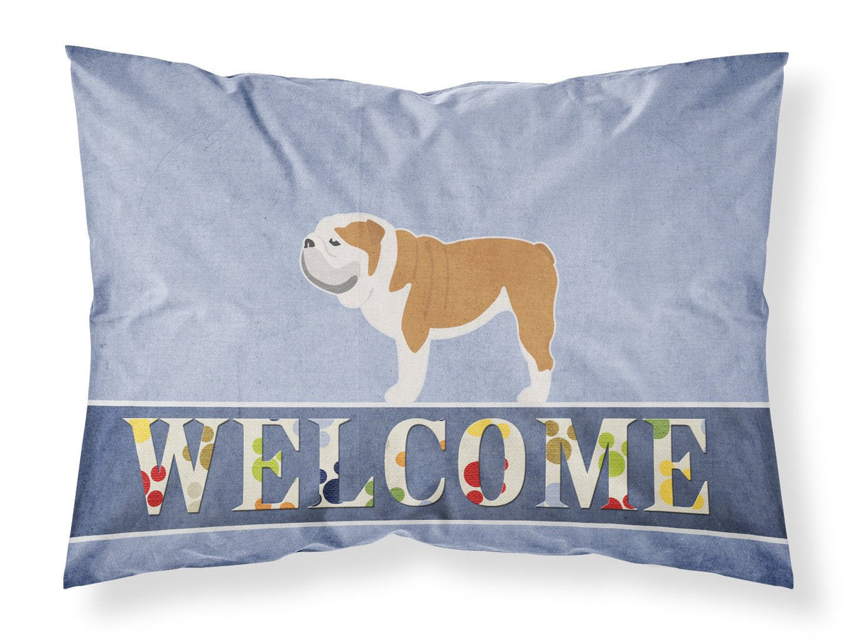 English Bulldog Welcome Standard Pillowcase Lightweight Super Soft Easy Care Decorative Artwork Pillowcase, Standard