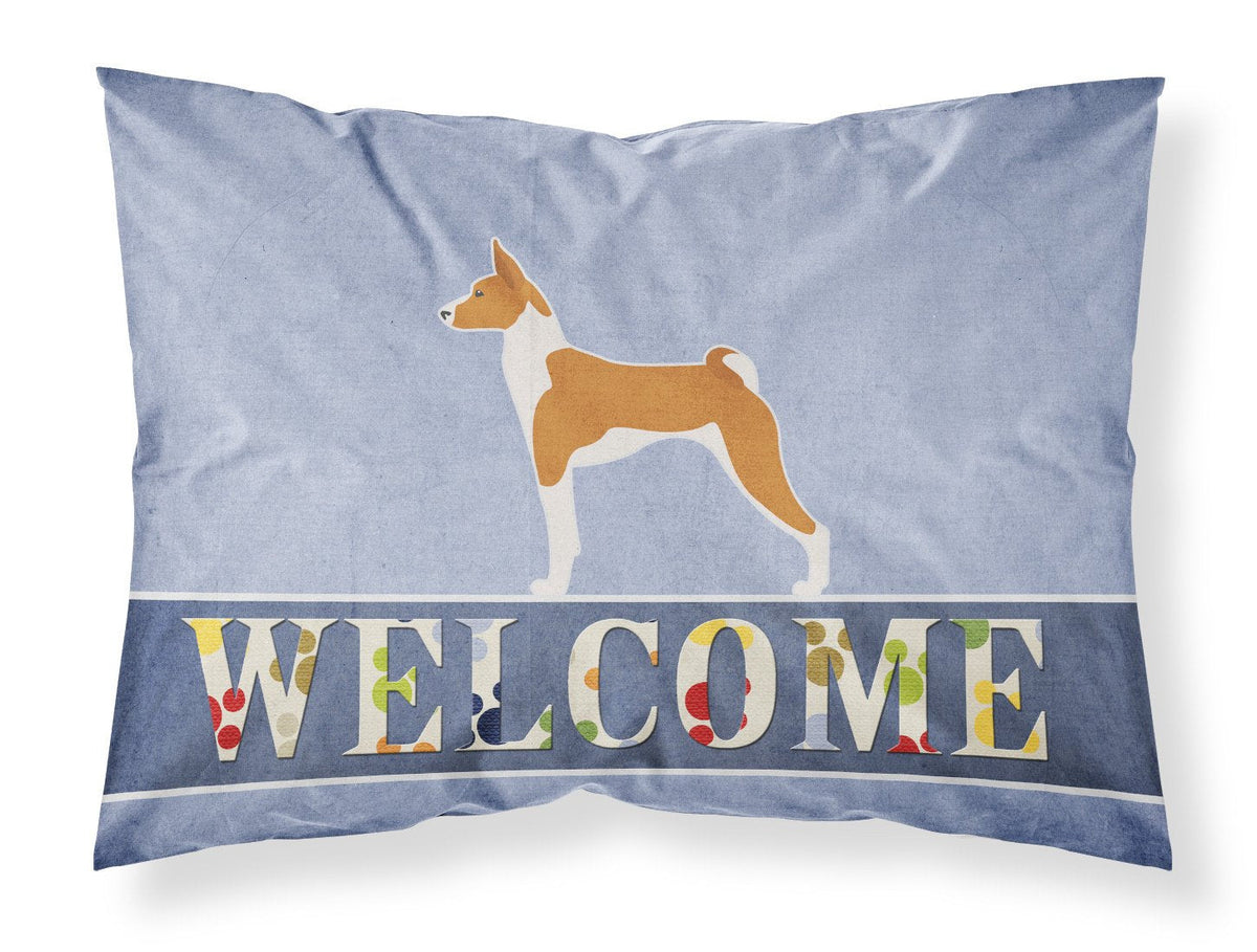 Basenji Welcome Standard Pillowcase Lightweight Super Soft Easy Care Decorative Artwork Pillowcase, Standard