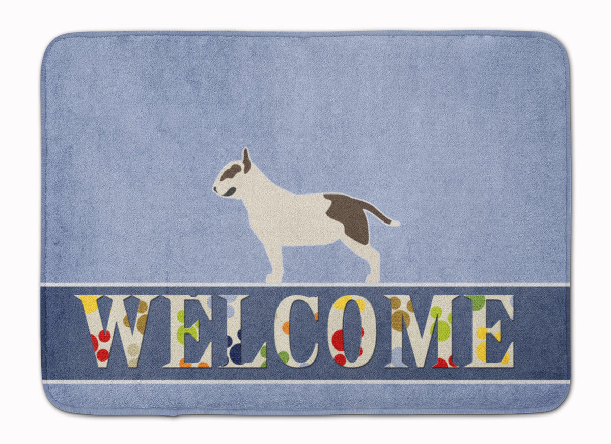 Bull Terrier Welcome Memory Foam Kitchen Mat Machine Washable Anti-Fatigue Cushion Comfort Bath or Kitchen Rug