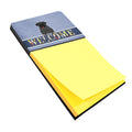 Pug Black Welcome Watercolor Sticky Note Holder Refillable Dispenser Desk Accessory 3x3 Pad Gift