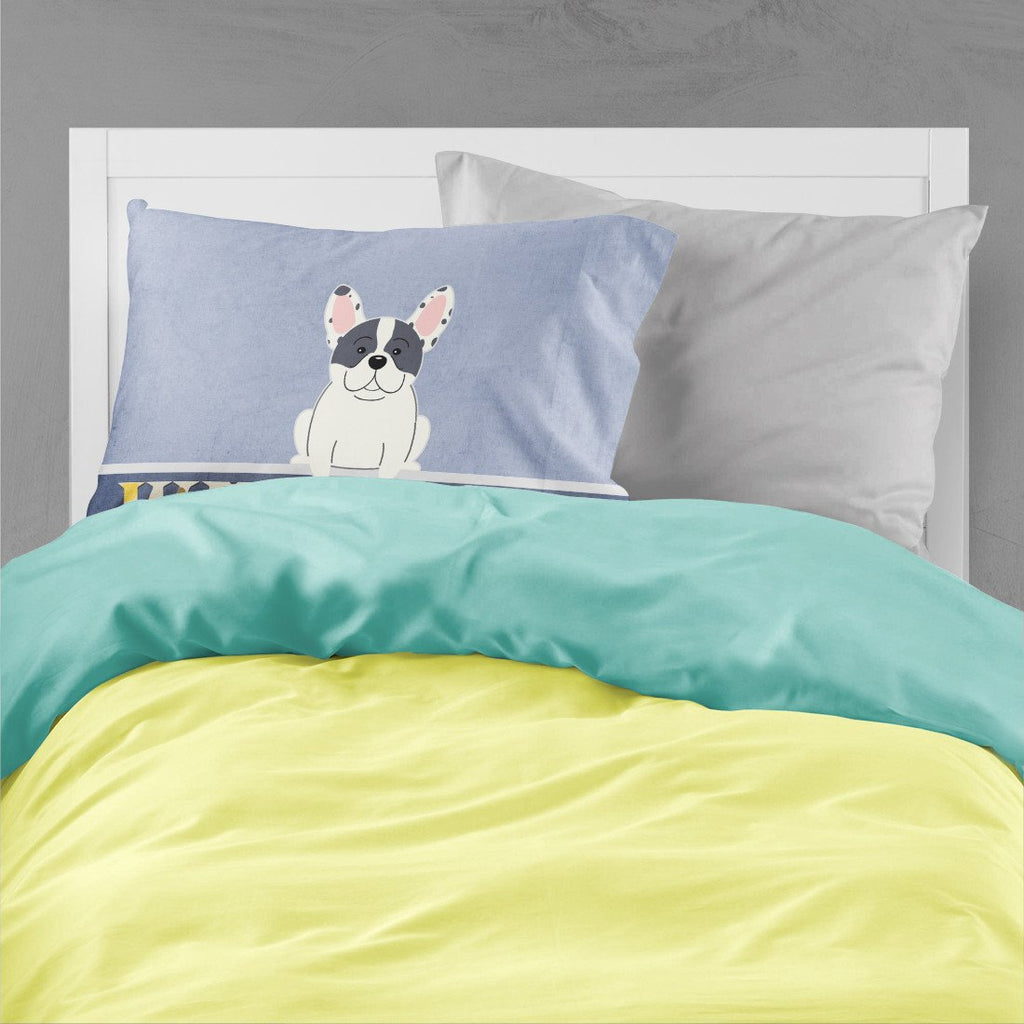 French Bulldog Piebald Welcome Standard Pillowcase Lightweight Super Soft Easy Care Decorative Artwork Pillowcase, Standard