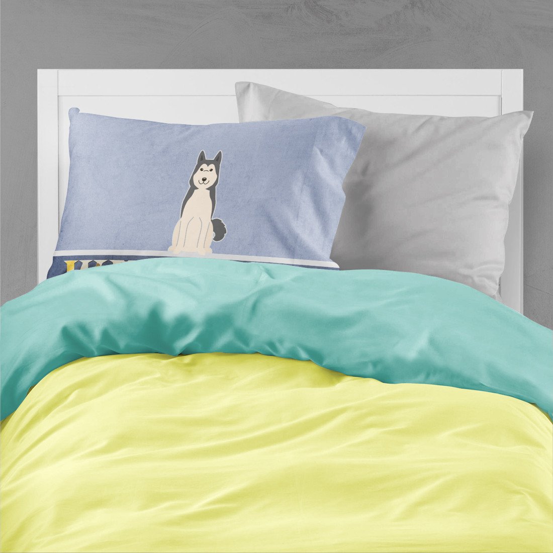 West Siberian Laika Spitz Welcome Standard Pillowcase Lightweight Super Soft Easy Care Decorative Artwork Pillowcase, Standard
