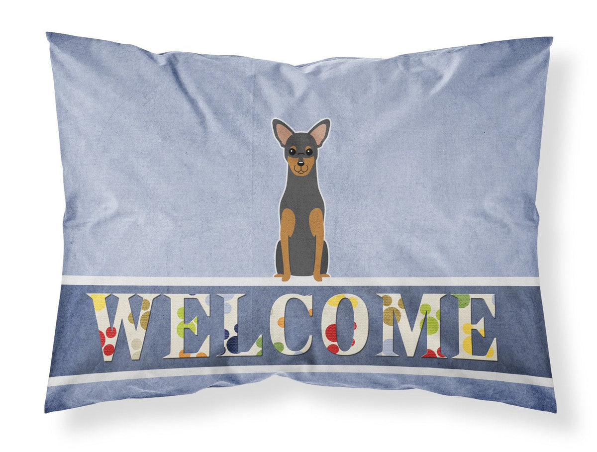 Manchester Terrier Welcome Standard Pillowcase Lightweight Super Soft Easy Care Decorative Artwork Pillowcase, Standard