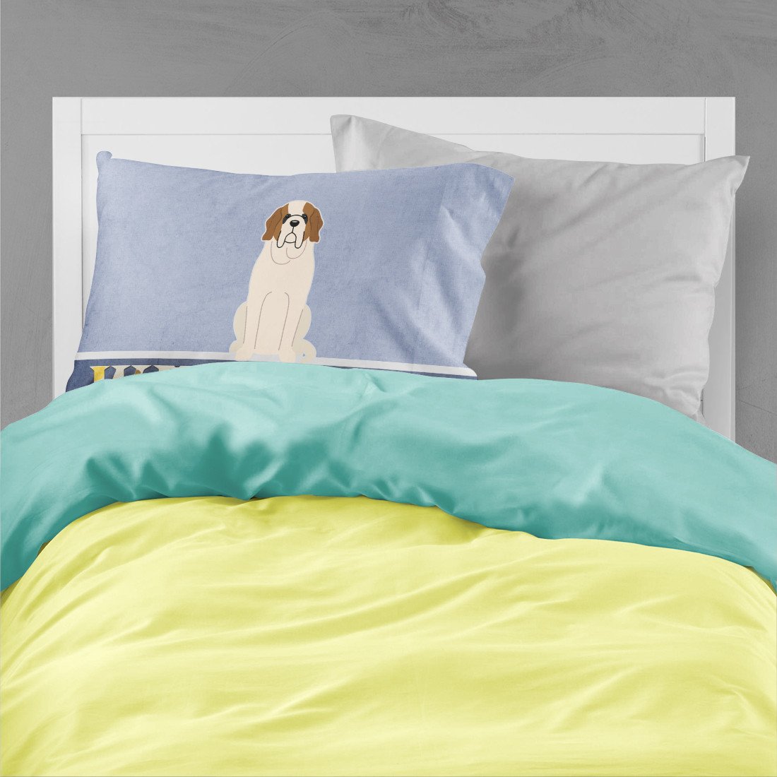 Saint Bernard Welcome Standard Pillowcase Lightweight Super Soft Easy Care Decorative Artwork Pillowcase, Standard