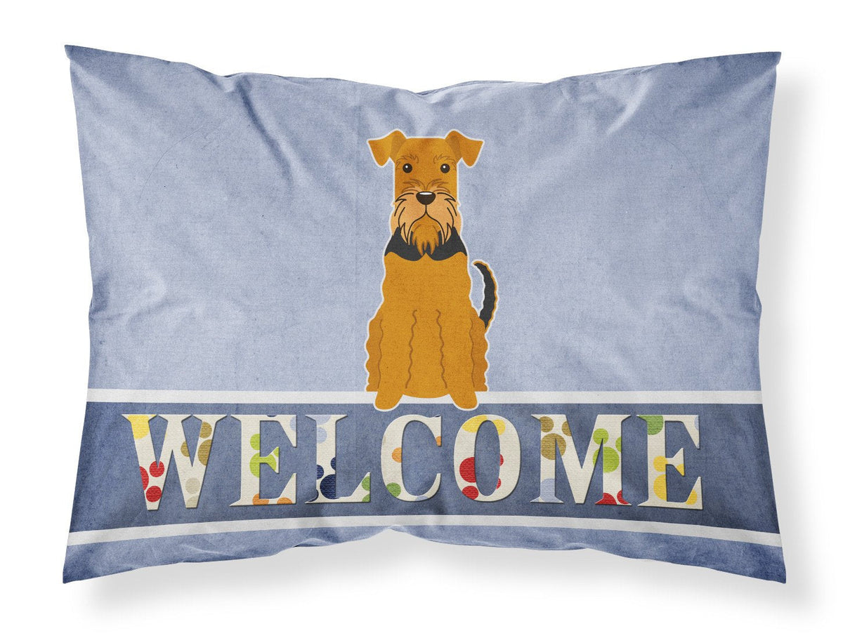 Airedale Welcome Standard Pillowcase Lightweight Super Soft Easy Care Decorative Artwork Pillowcase, Standard