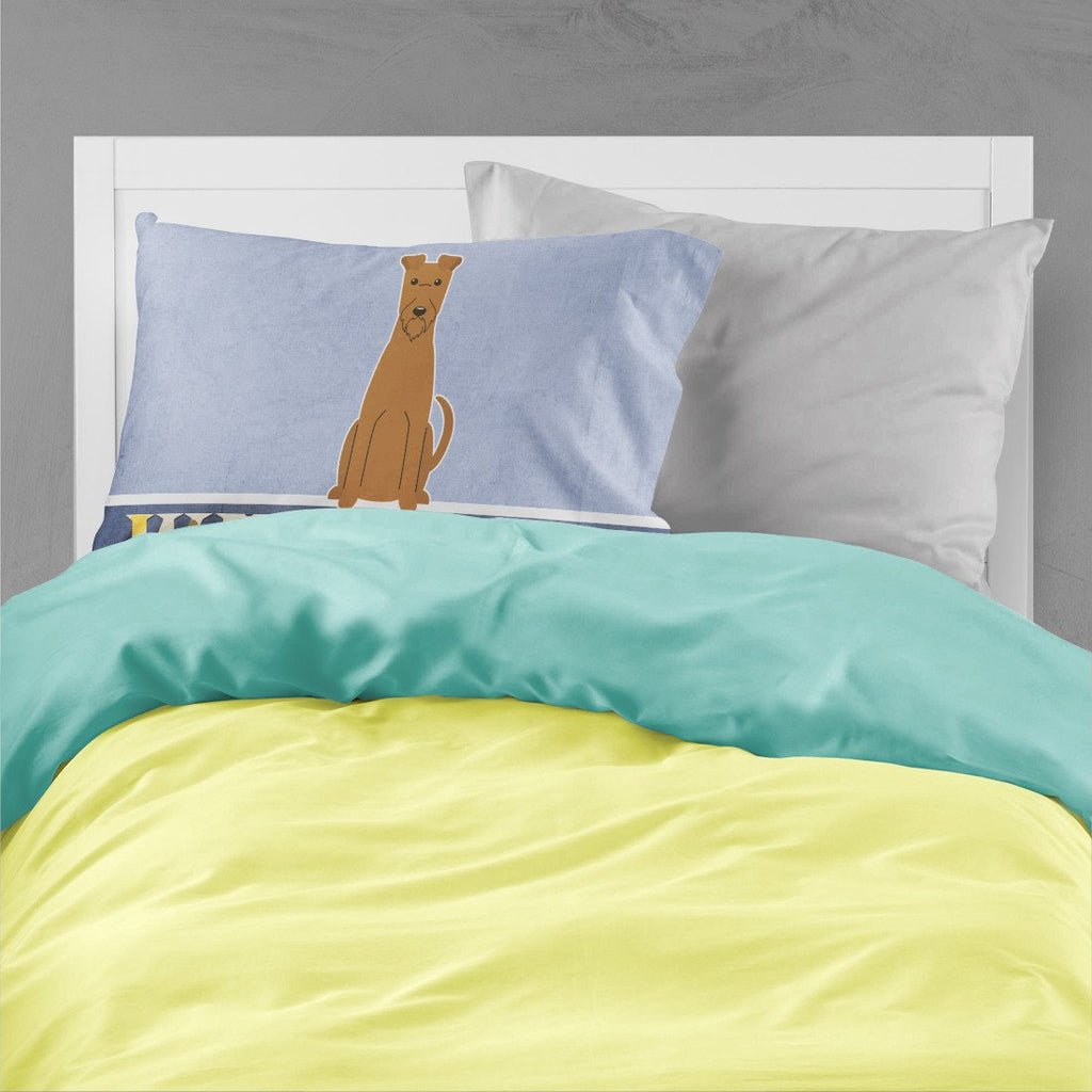 Irish Terrier Welcome Standard Pillowcase Lightweight Super Soft Easy Care Decorative Artwork Pillowcase, Standard