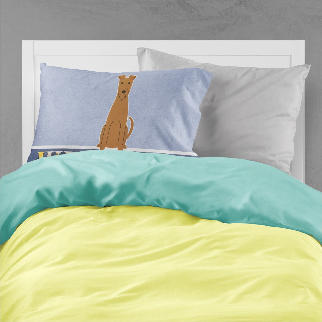 Irish Terrier Welcome Standard Pillowcase Lightweight Super Soft Easy Care Decorative Artwork Pillowcase, Standard