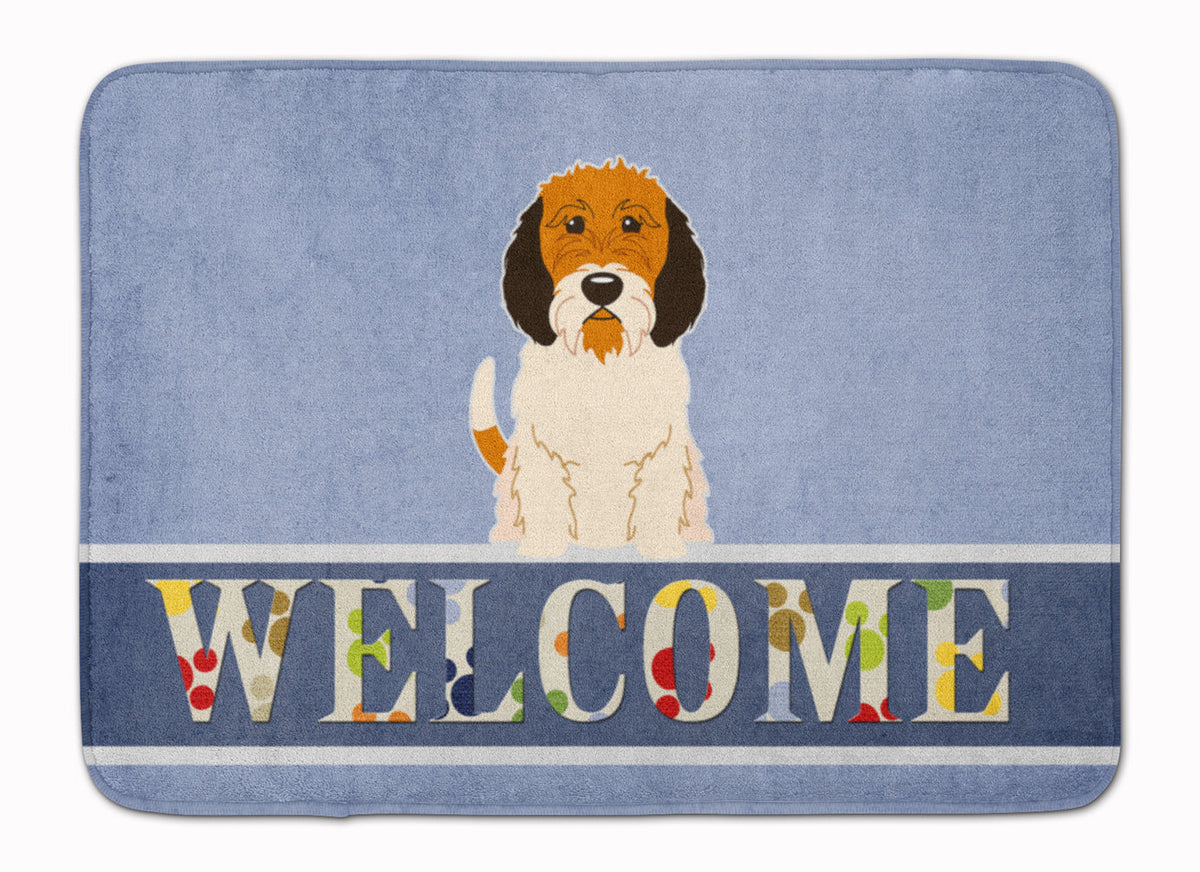 Petit Basset Griffon Veenden Welcome Memory Foam Kitchen Mat Machine Washable Anti-Fatigue Cushion Comfort Bath or Kitchen Rug