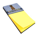 Bullmastiff Welcome Watercolor Sticky Note Holder Refillable Dispenser Desk Accessory 3x3 Pad Gift