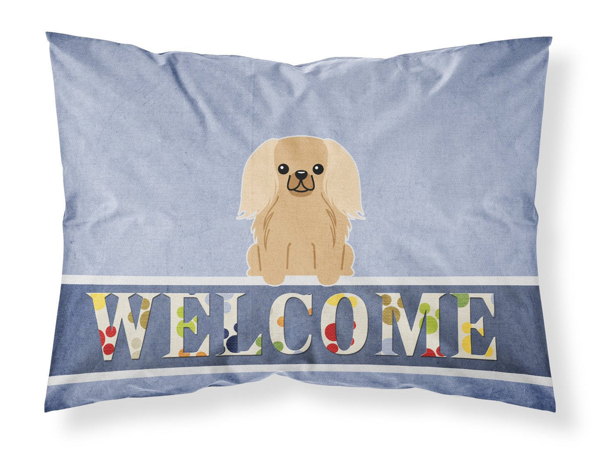 Pekingese Fawn Sable Welcome Standard Pillowcase Lightweight Super Soft Easy Care Decorative Artwork Pillowcase, Standard