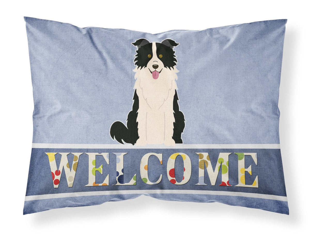 Border Collie Black White Welcome Standard Pillowcase Lightweight Super Soft Easy Care Decorative Artwork Pillowcase, Standard