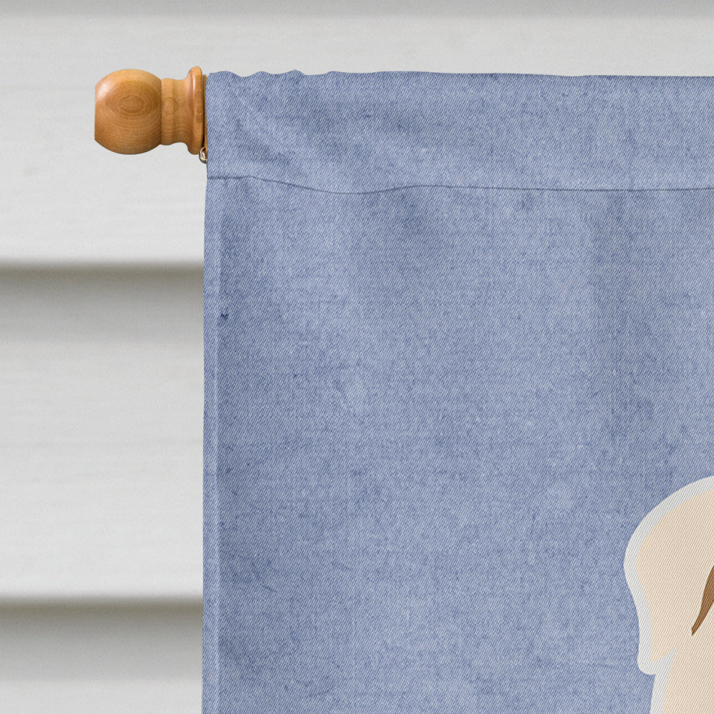 English Bulldog White Welcome House Flag 28x40 Porch Sleeve Pole Decorative Outside Yard Banner Artwork Wall Hanging, Polyester