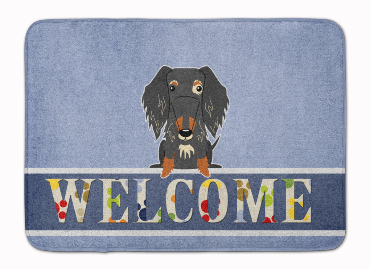 Wire Haired Dachshund Dapple Welcome Memory Foam Kitchen Mat Machine Washable Anti-Fatigue Cushion Comfort Bath or Kitchen Rug