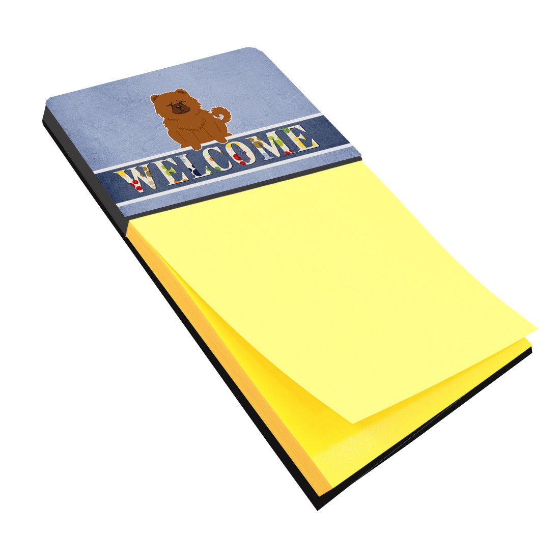 Chow Chow Red Welcome Watercolor Sticky Note Holder Refillable Dispenser Desk Accessory 3x3 Pad Gift
