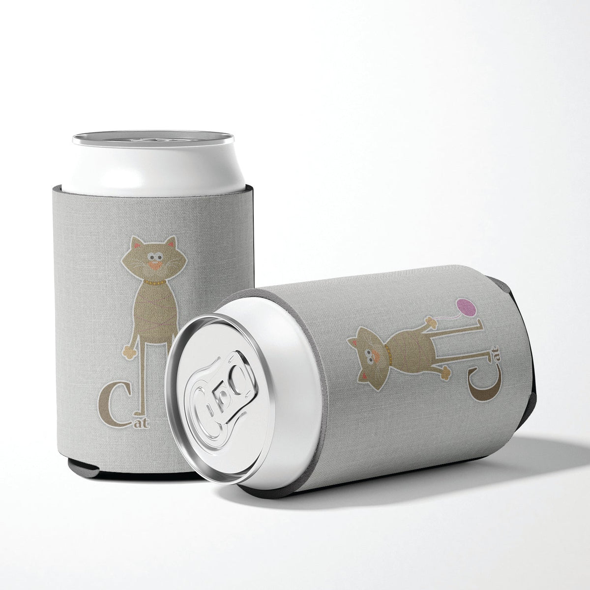 Alphabet C for Cat Can or Bottle Hugger Cooler Sleeve for Standard 12 oz Cans, Insulated Foam Beer & Soda Can Hugger Reusable