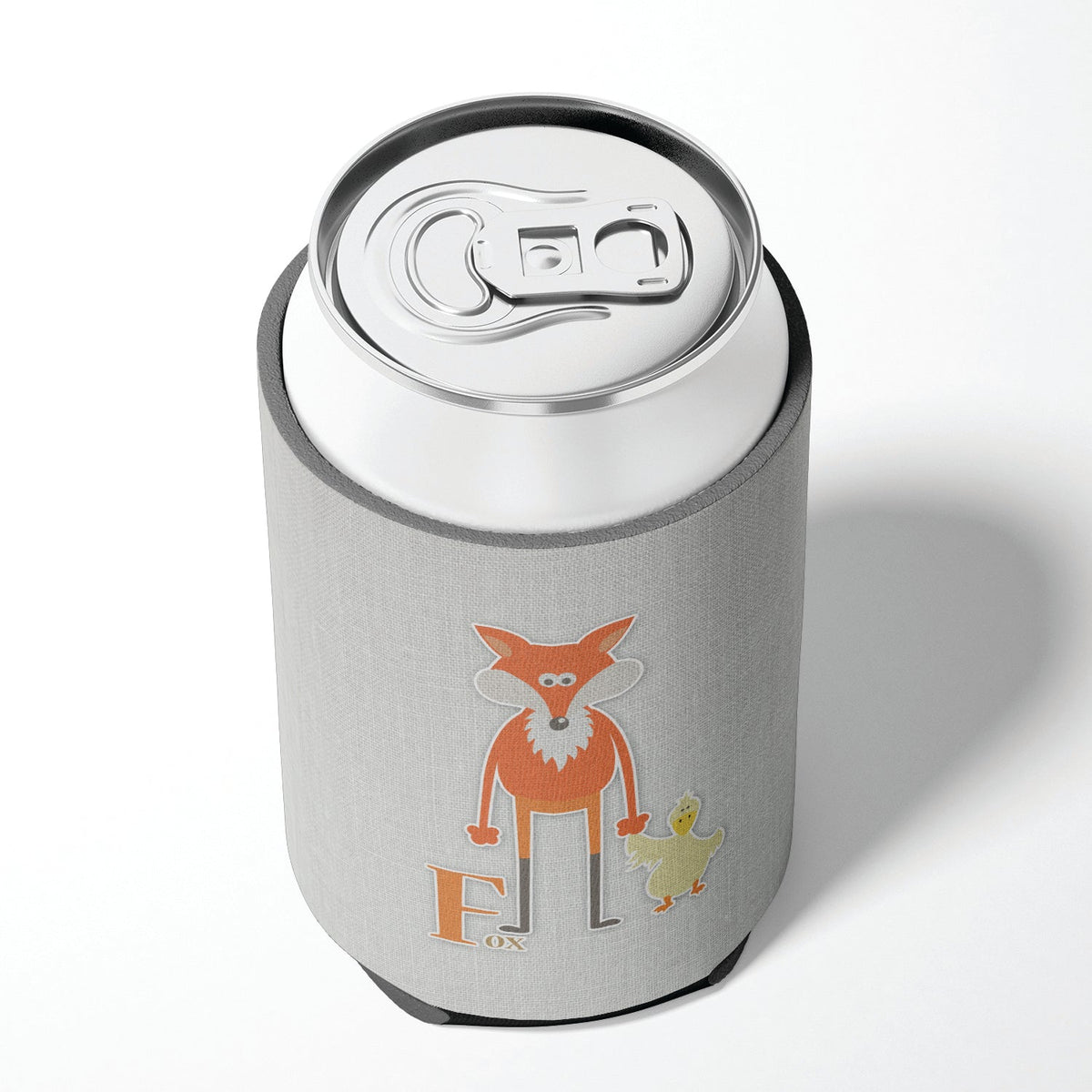 Alphabet F for Fox Can or Bottle Hugger Cooler Sleeve for Standard 12 oz Cans, Insulated Foam Beer & Soda Can Hugger Reusable