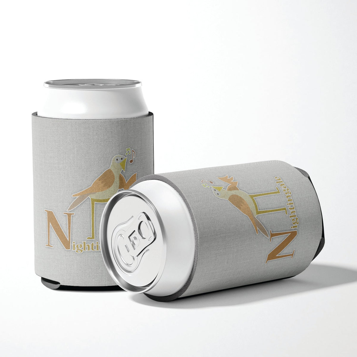 Alphabet N for Nightingale Can or Bottle Hugger Cooler Sleeve for Standard 12 oz Cans, Insulated Foam Beer & Soda Can Hugger Reusable