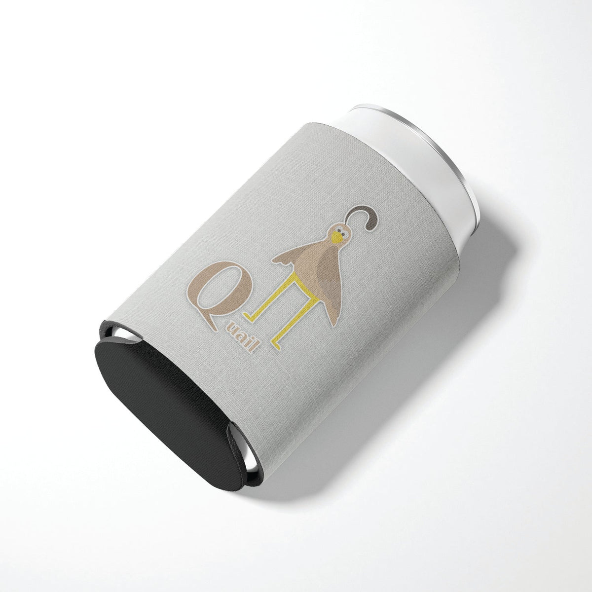 Alphabet Q for Quail Can or Bottle Hugger Cooler Sleeve for Standard 12 oz Cans, Insulated Foam Beer & Soda Can Hugger Reusable