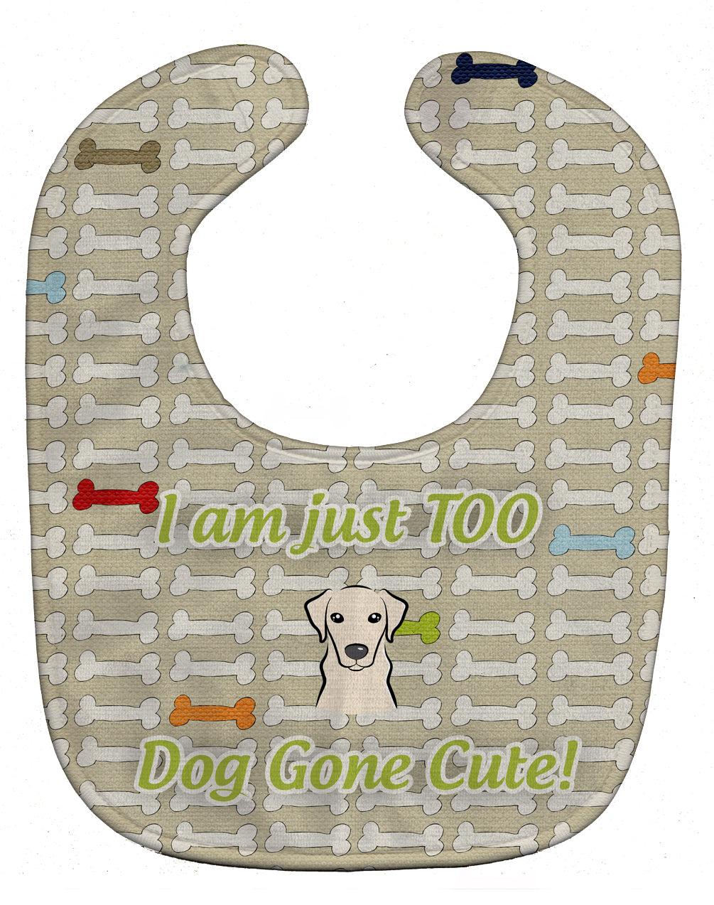 Too Cute Yellow Labrador Baby Bib Easy-Clean Baby Bib Baby Feeding Accessory Baby Mealtime Essential, 10 x 13, Multicolor