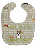 Too Cute Boxer Baby Bib Easy-Clean Baby Bib Baby Feeding Accessory Baby Mealtime Essential, 10 x 13, Multicolor