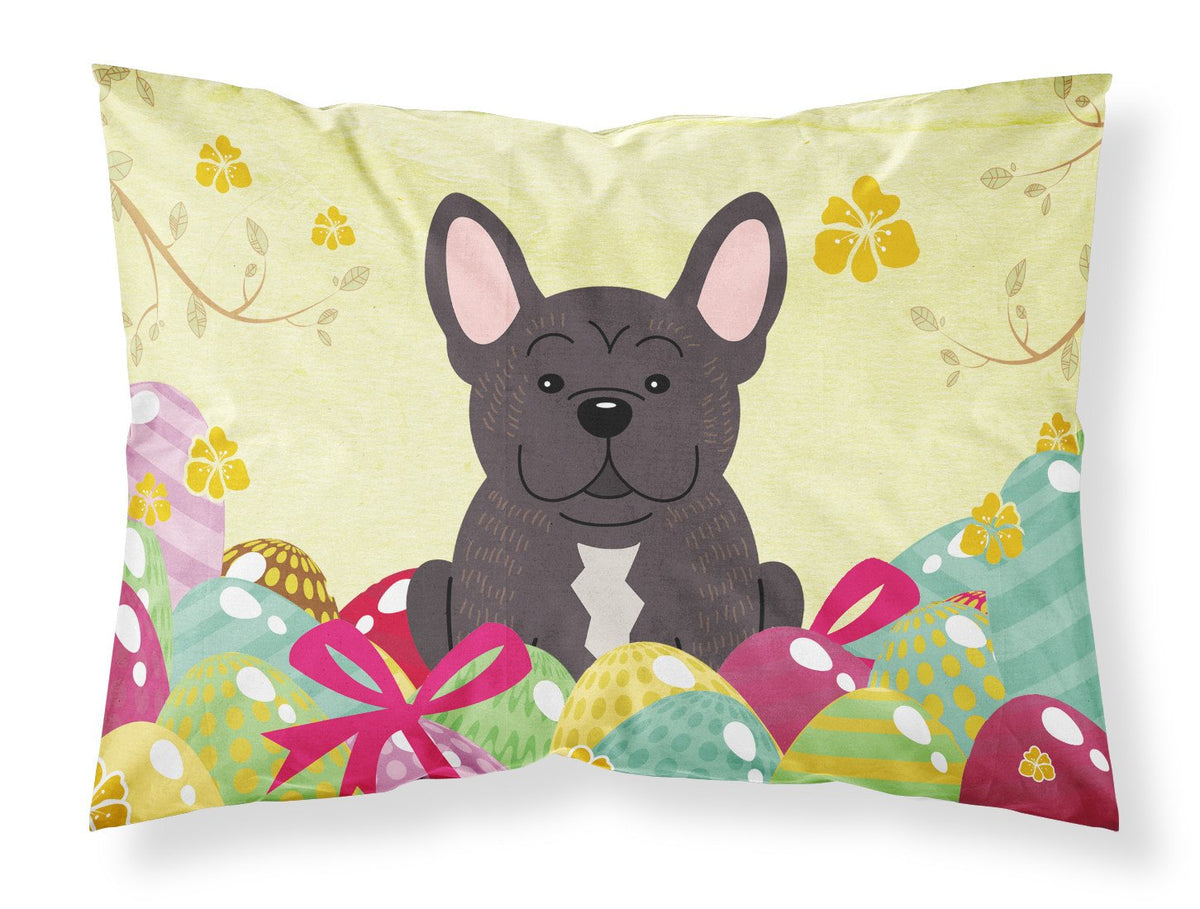 Easter Eggs French Bulldog Brindle Standard Pillowcase Lightweight Super Soft Easy Care Decorative Artwork Pillowcase, Standard