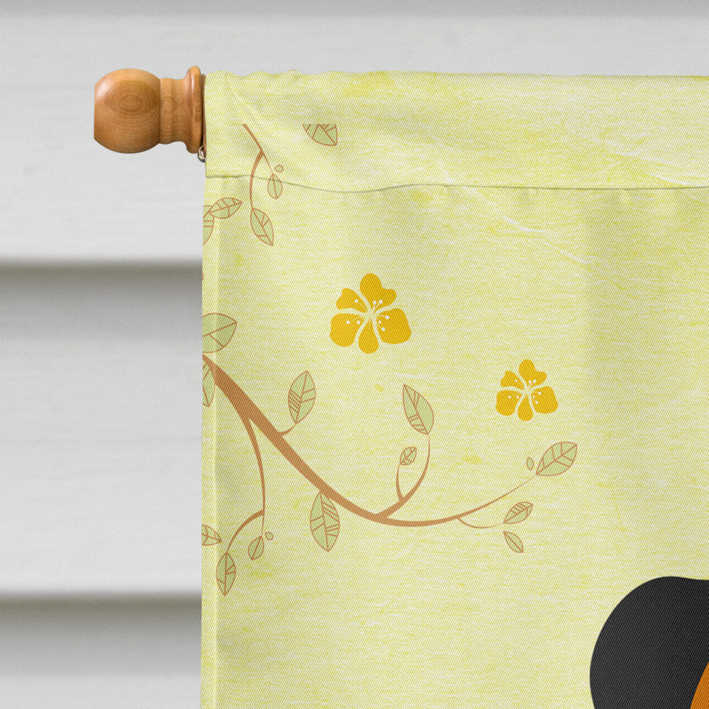 Easter Eggs Border Terrier House Flag 28x40 Porch Sleeve Pole Decorative Outside Yard Banner Artwork Wall Hanging, Polyester
