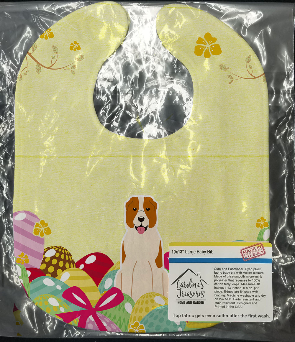 Easter Eggs Central Asian Shepherd Dog Baby Bib Easy-Clean Baby Bib Baby Feeding Accessory Baby Mealtime Essential, 10 x 13, Multicolor
