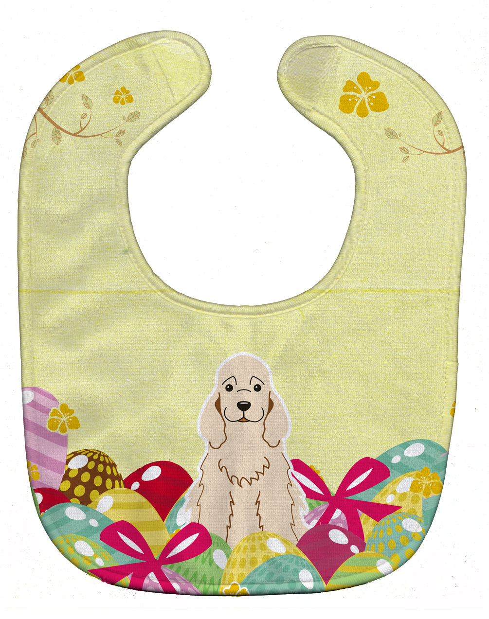 Easter Eggs Cocker Spaniel Buff Baby Bib Easy-Clean Baby Bib Baby Feeding Accessory Baby Mealtime Essential, 10 x 13, Multicolor