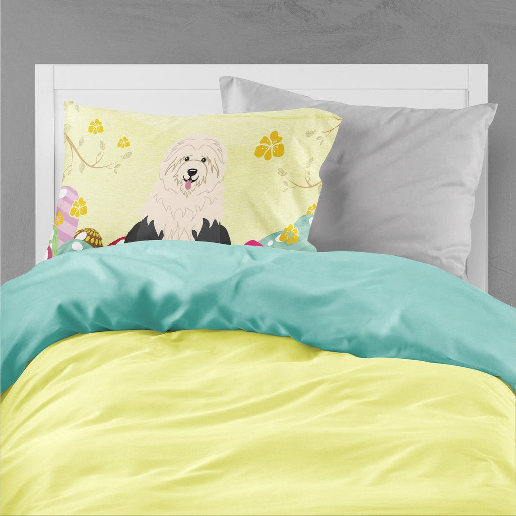 Easter Eggs Old English Sheepdog Standard Pillowcase Lightweight Super Soft Easy Care Decorative Artwork Pillowcase, Standard