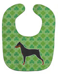 German Pinscher Shamrocks  Baby Bib Easy-Clean Baby Bib Baby Feeding Accessory Baby Mealtime Essential, 10 x 13, Multicolor