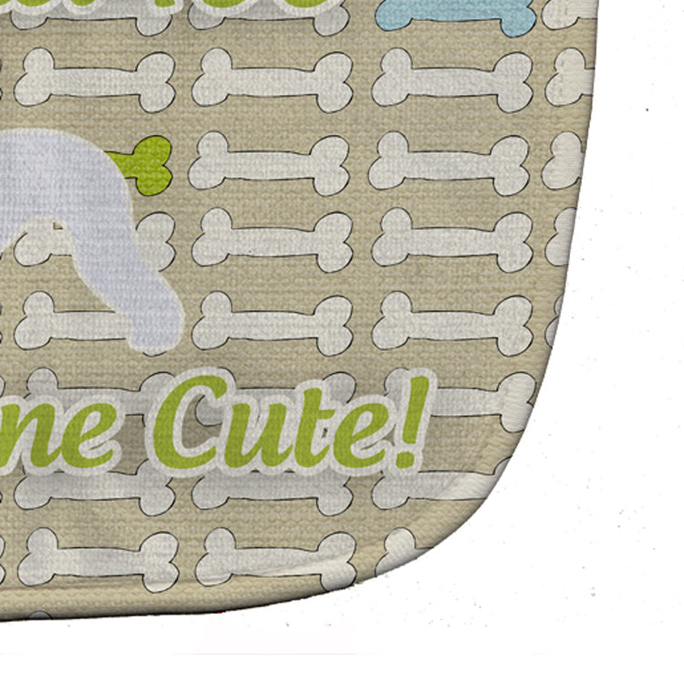 Bedlington Terrier Dog Gone Cute Baby Bib Easy-Clean Baby Bib Baby Feeding Accessory Baby Mealtime Essential, 10 x 13, Multicolor