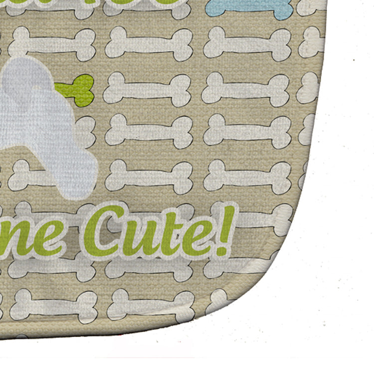 Bichon Frise Dog Gone Cute Baby Bib Easy-Clean Baby Bib Baby Feeding Accessory Baby Mealtime Essential, 10 x 13, Multicolor