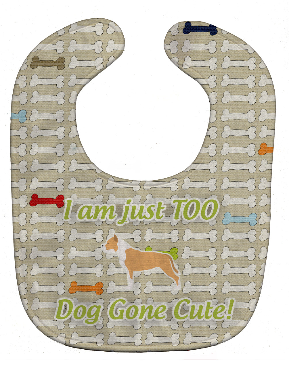 Staffordshire Bull Terrier Dog Gone Cute Baby Bib Easy-Clean Baby Bib Baby Feeding Accessory Baby Mealtime Essential, 10 x 13, Multicolor