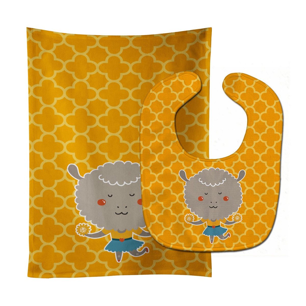 Cheerleader Lamb Sheep Baby Bib & Burp Cloth Easy-Clean Baby Bib Baby Feeding Accessory Baby Mealtime Essential