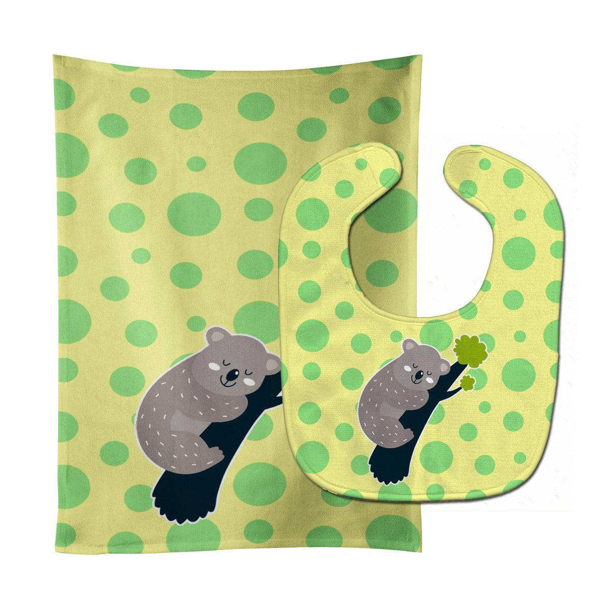 Koala Naptime Baby Bib & Burp Cloth Easy-Clean Baby Bib Baby Feeding Accessory Baby Mealtime Essential