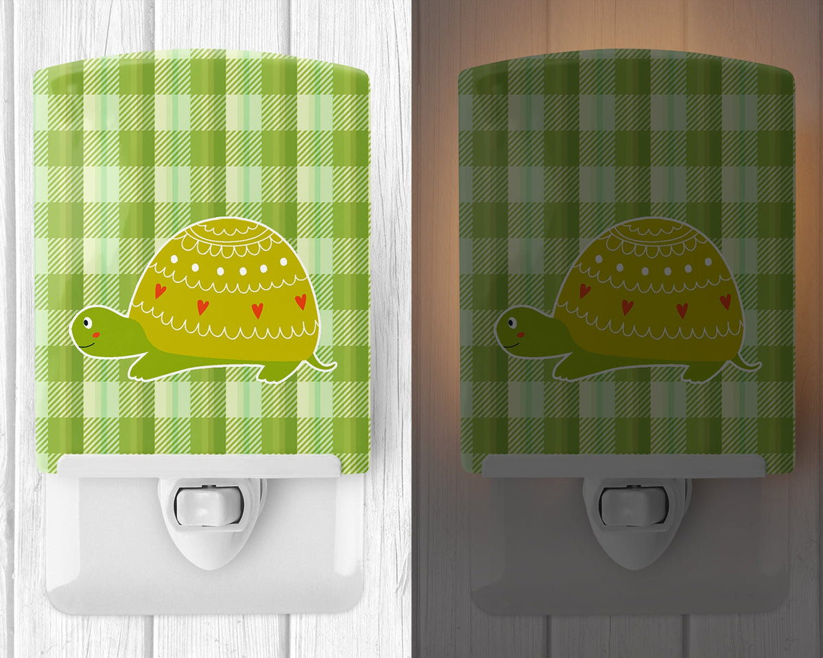 Turtle on the Move Ceramic Night Light Compact, UL-Certified, Ideal for Bedroom, Bathroom, Nursery, Hallway, Kitchen, 6x4x3, Multicolor