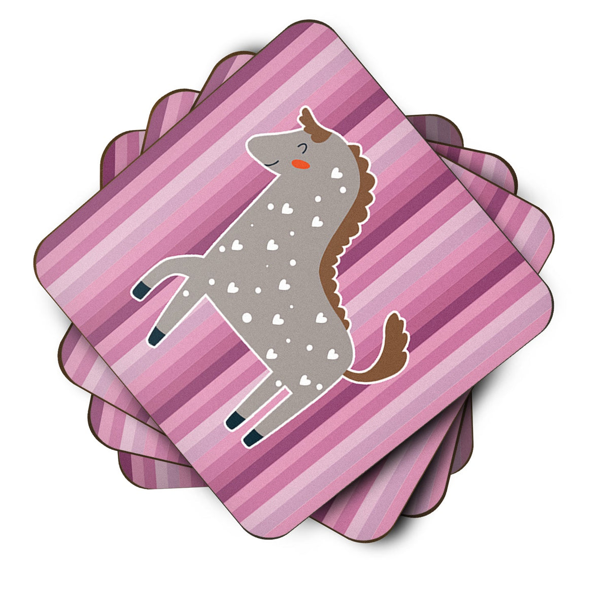 Horse Foam Coasters Set of 4 Cup Coasters for Indoor Outdoor, Tabletop Protection, Anti Slip, Mouse pad Material