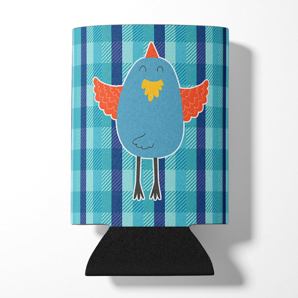 Blue Chicken Can or Bottle Hugger Cooler Sleeve for Standard 12 oz Cans, Insulated Foam Beer & Soda Can Hugger Reusable