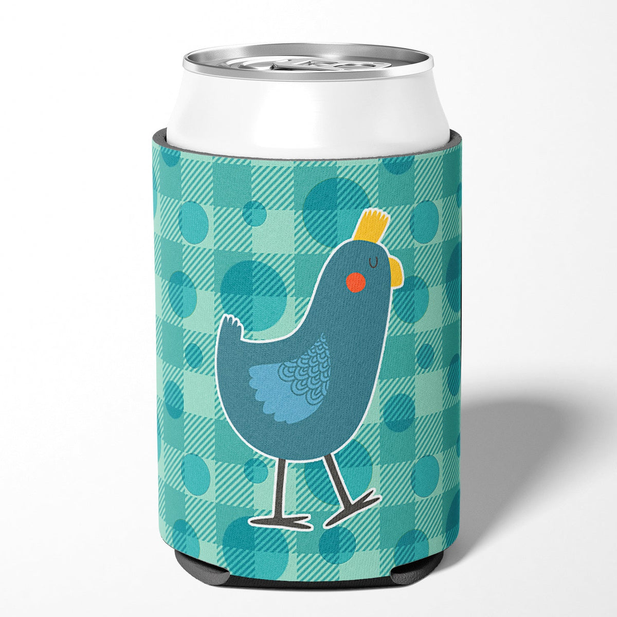 Polkadot Chicken Can or Bottle Hugger Cooler Sleeve for Standard 12 oz Cans, Insulated Foam Beer & Soda Can Hugger Reusable