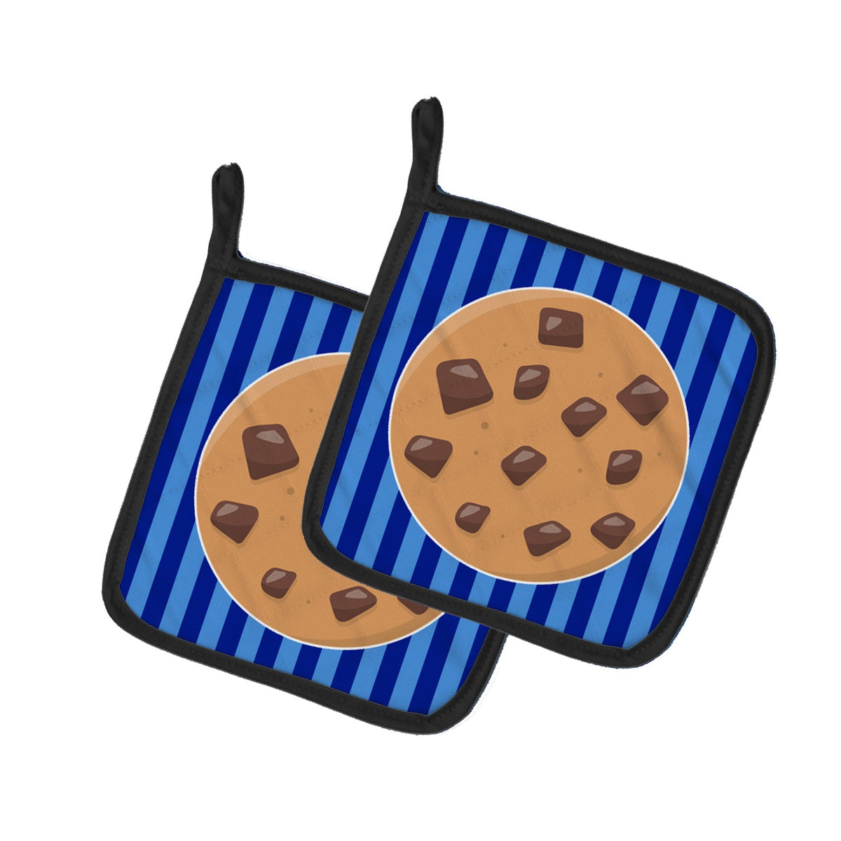 Cookie Monster Pot Holder Set of 2 Heat Resistant Quilted Hot Pads 7.5 x 7.5 Inch, Insulated Kitchen Trivets for Cooking & Baking