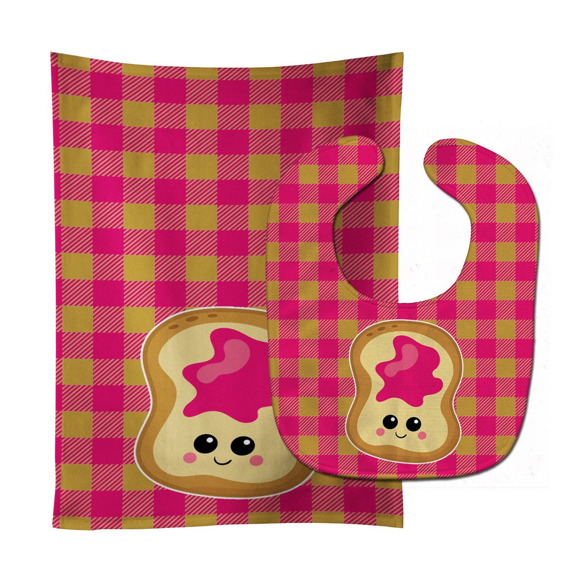 Jelly Toast Baby Bib & Burp Cloth Easy-Clean Baby Bib Baby Feeding Accessory Baby Mealtime Essential